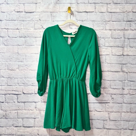Haptics Pants - Green Ballon Sleeve Romper